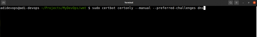 certbot command
